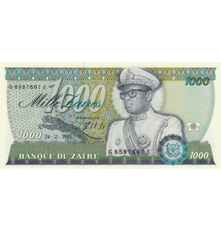 Zaire 1.000 Zaires 1985 Pick 31a
